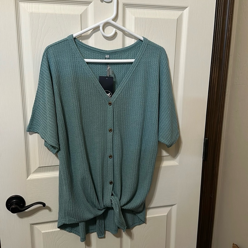 Ladies Waffle Knit Top